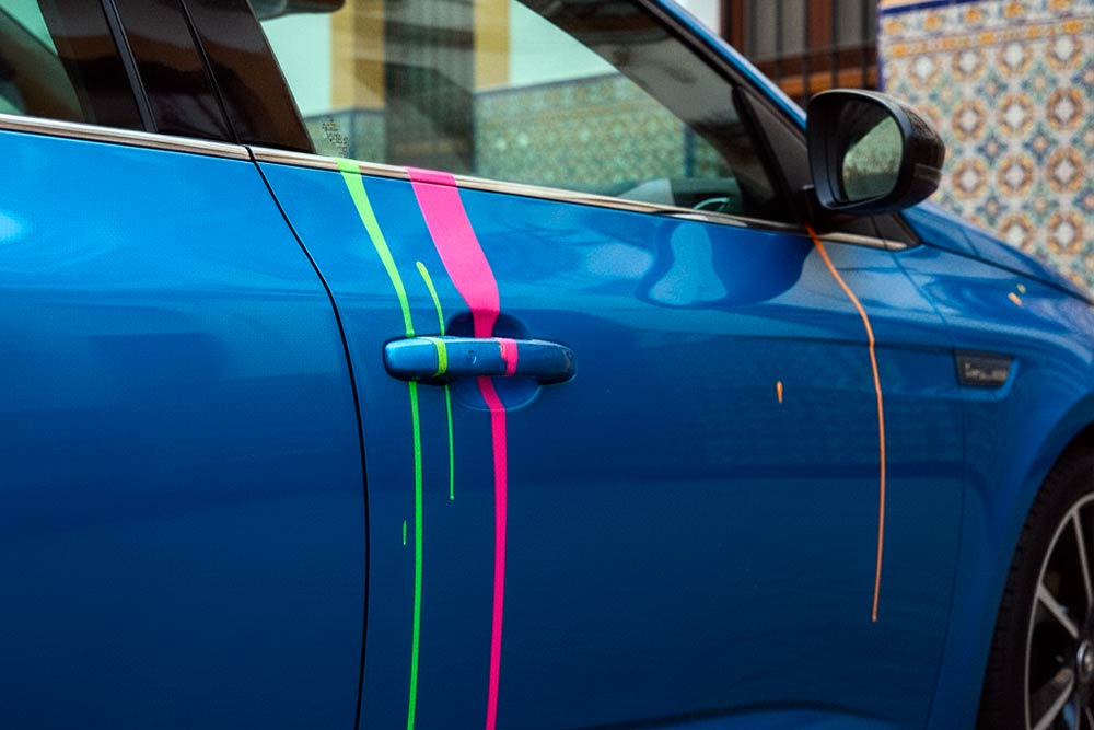 me han manchado-coche pintura